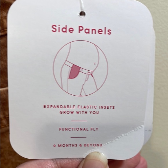 Isabel Maternity by Ingrid & Isabel Peach Denim Shorts - Picture 5 of 6